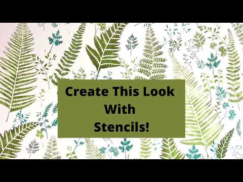 Ferns Wall Pattern Stencil Kit