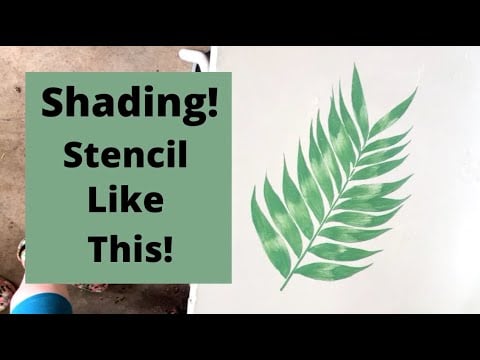 Green Foliage Wall Pattern Stencil Kit