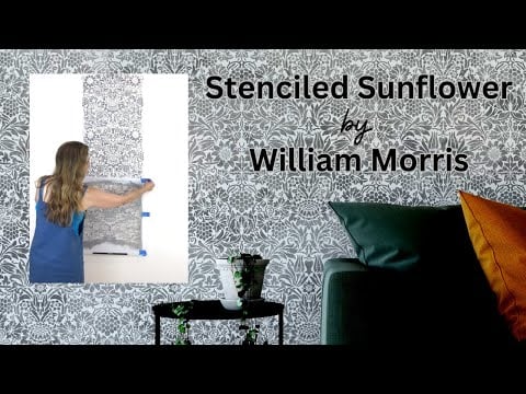 Sunflower Wall Stencil Pattern by William Morris