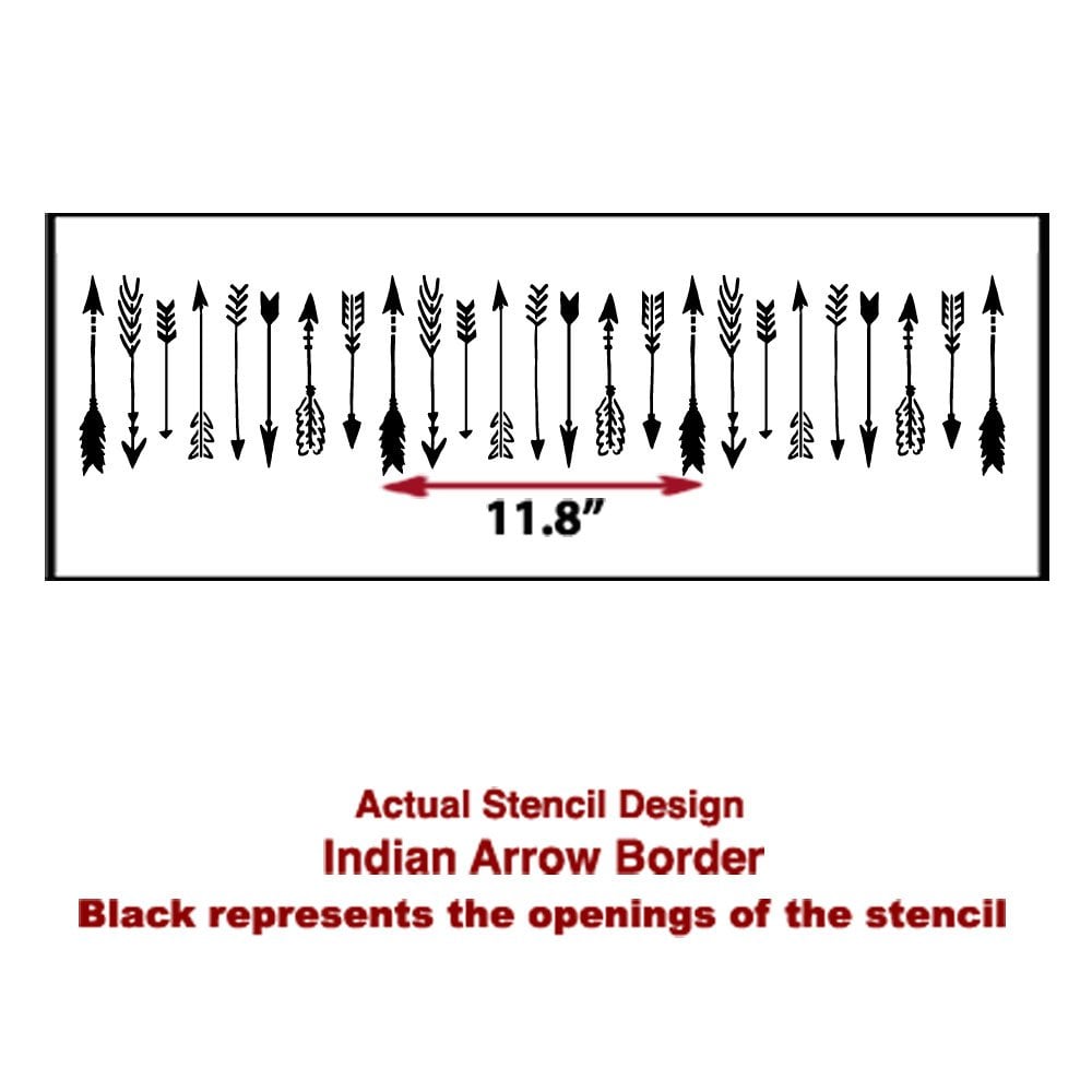 indian-arrow-border-stencil-DIY-wall-decor