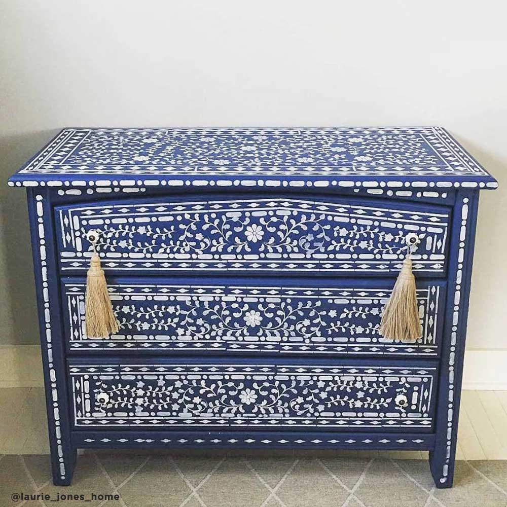 stenciled dresser DIY painted inlay