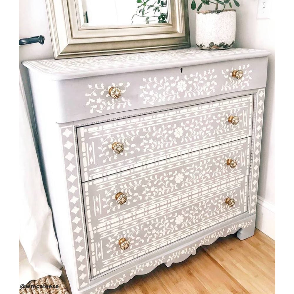 painted inlay dresser