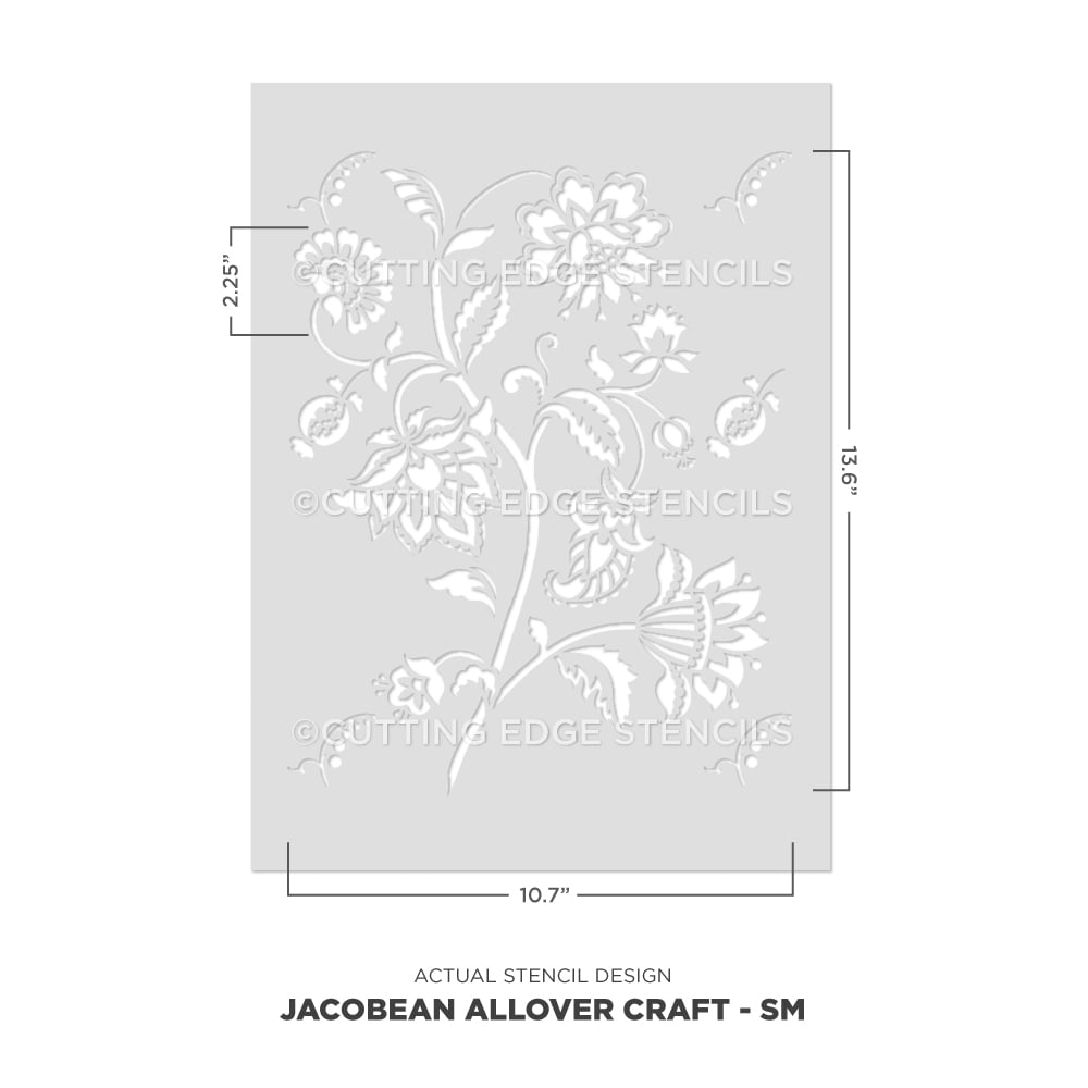 Jacobean Crafts Allover Stencil Craft Design Stenciling Art Pattern