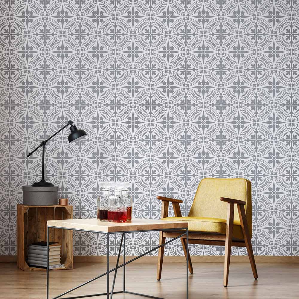 Japanese Geometric Stencil For Walls Wall Pattern Stencils