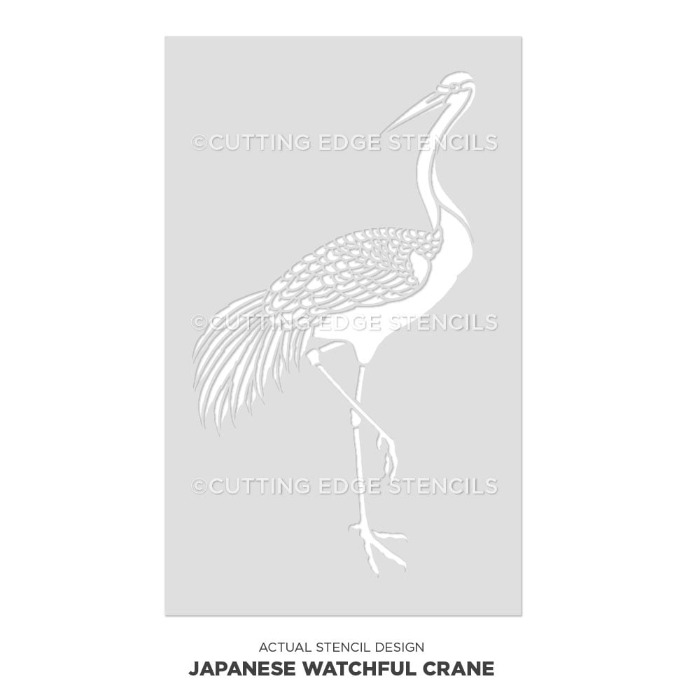 crane stencil for wall painting