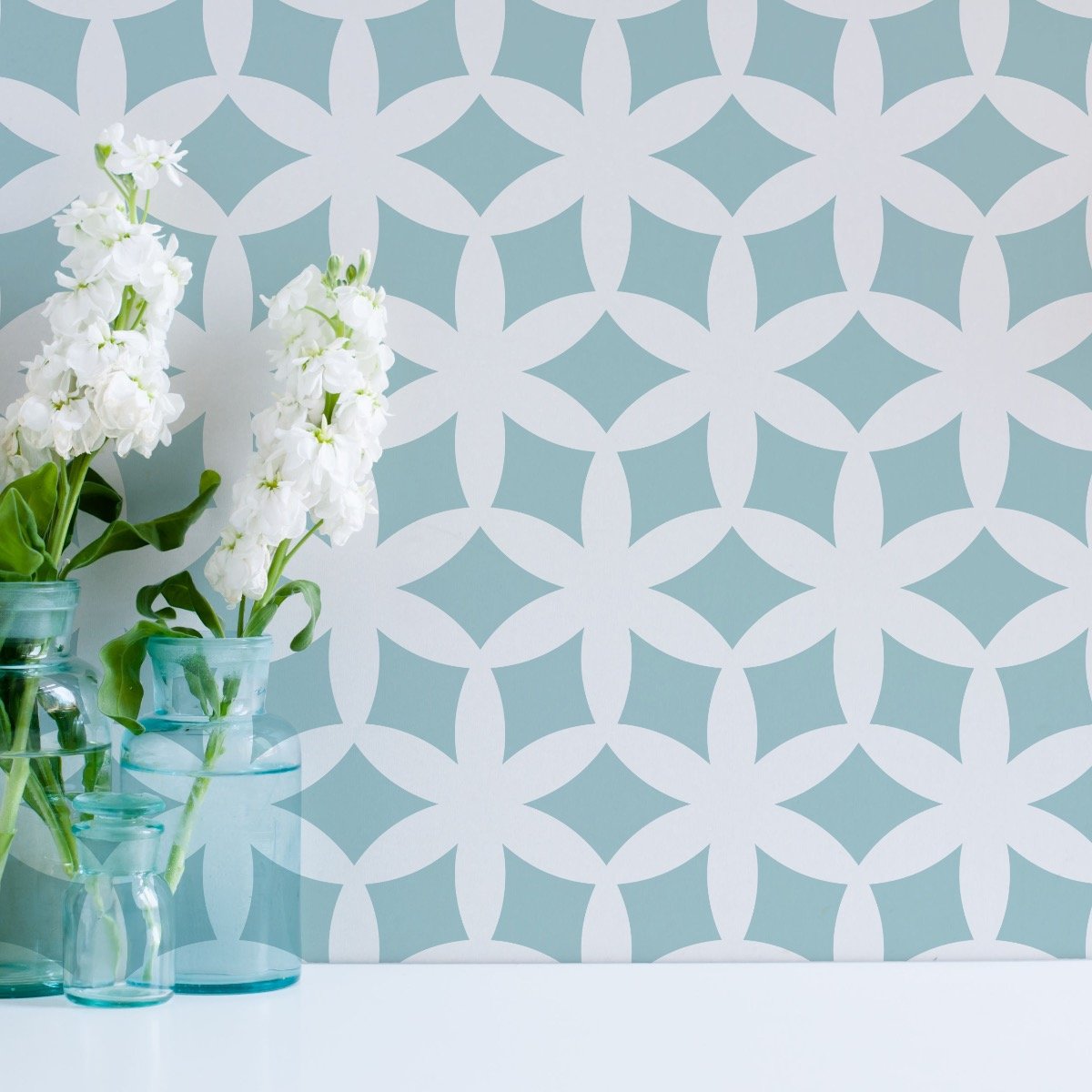 Kagami Geometric Wall Stencil