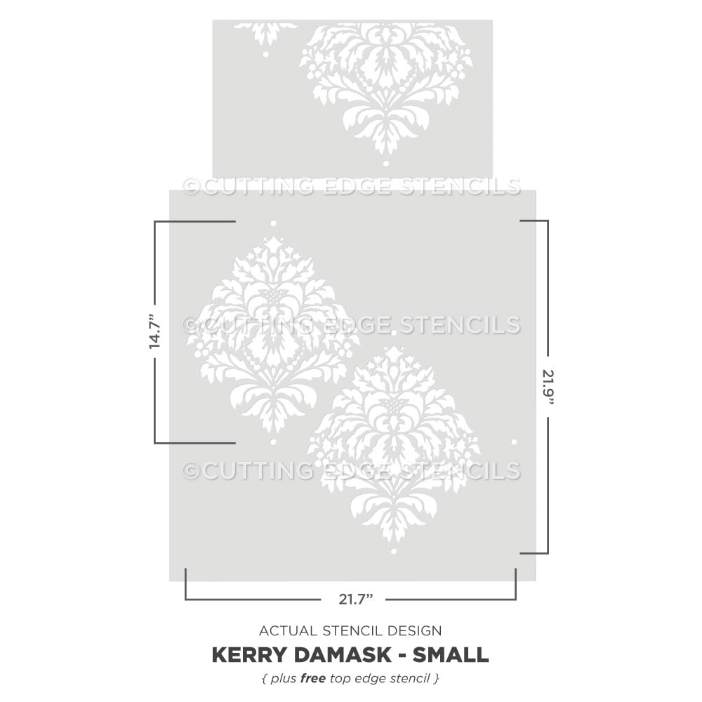 kerry damask stencil for wall design