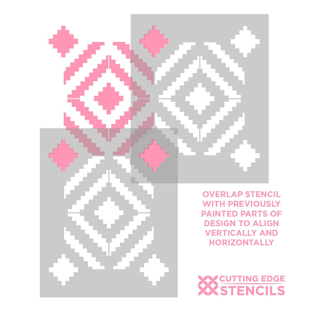 kilim geometric stencil