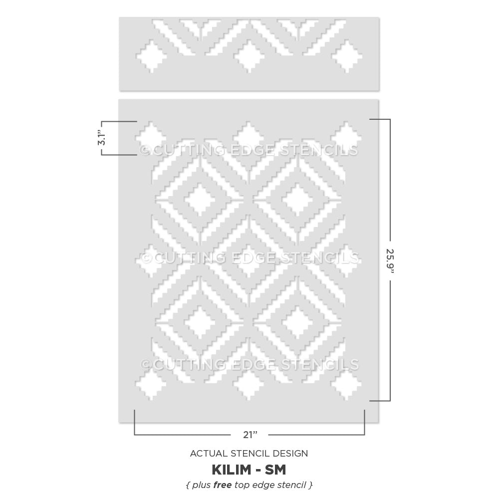 kilim geometric stencil