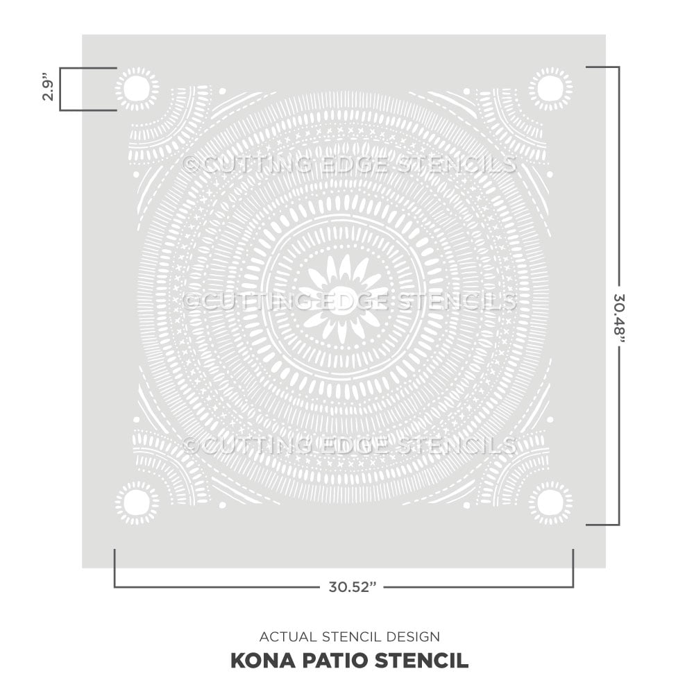 kona patio stencil floor stencil alignment wall stencil image