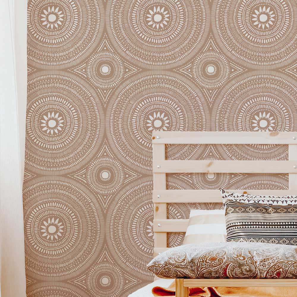 gold kona allover wall stencil bedroom stencil for walls