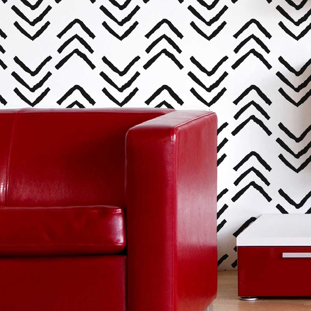 kuba stencil pattern for walls