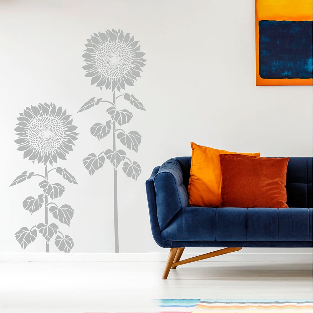 Large sunflower stencil