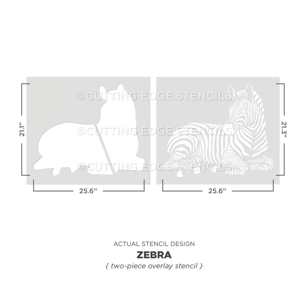 zebra stencil for wall mural