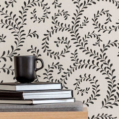 Leafy Scroll Wall Stencil