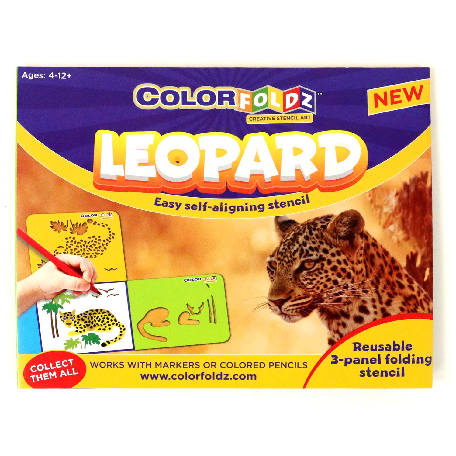 leopard stencil colorfoldz