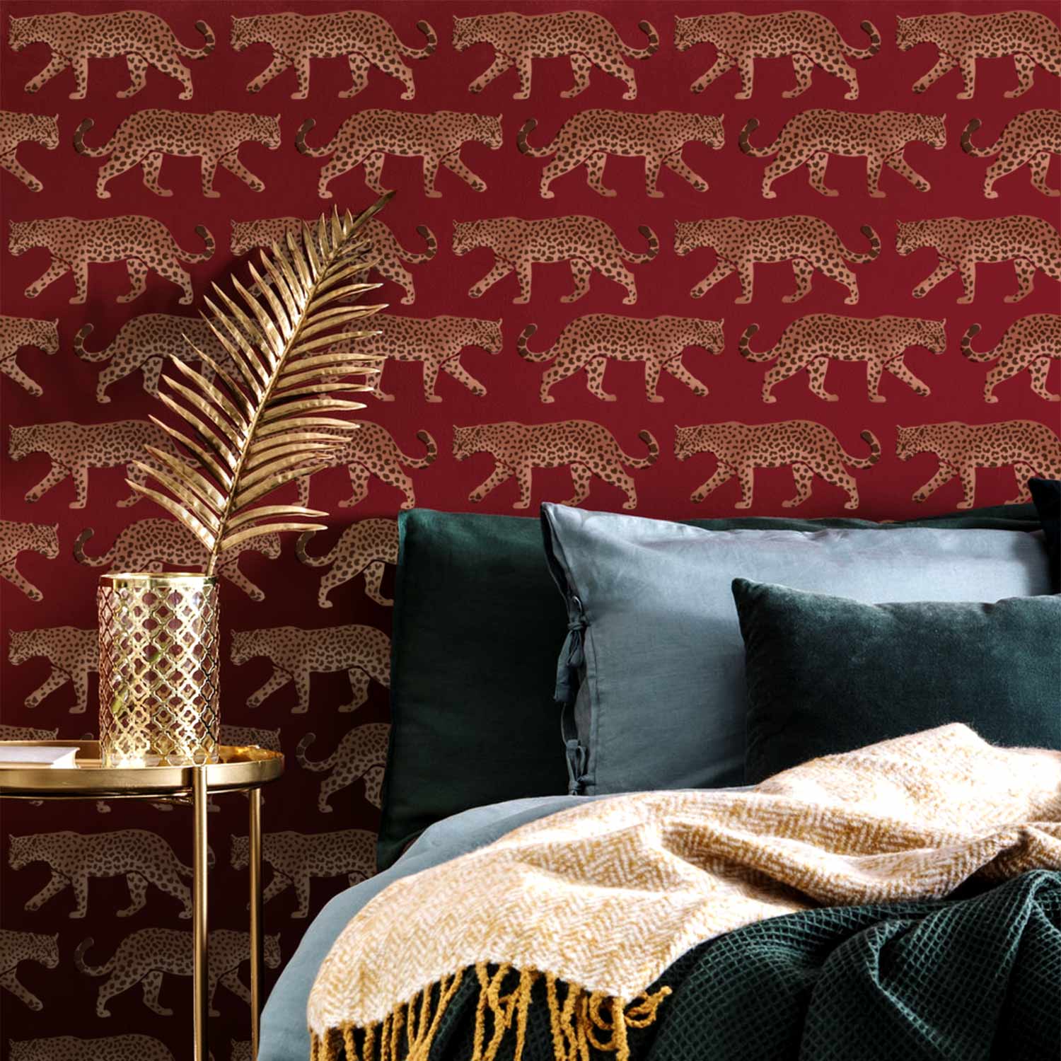 leopard wallpaper stencil