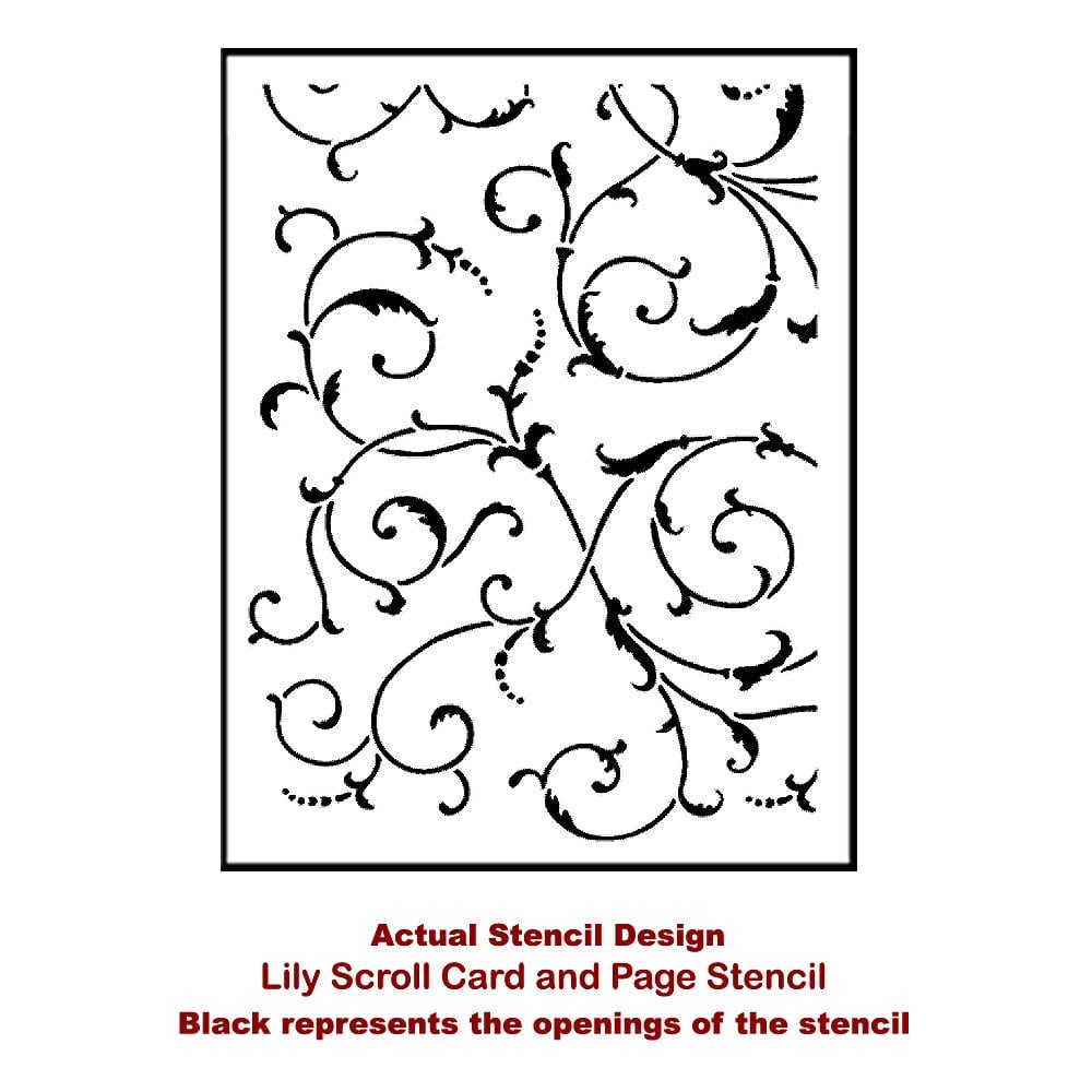 lily-scroll-card-making-stencil-diy-actual