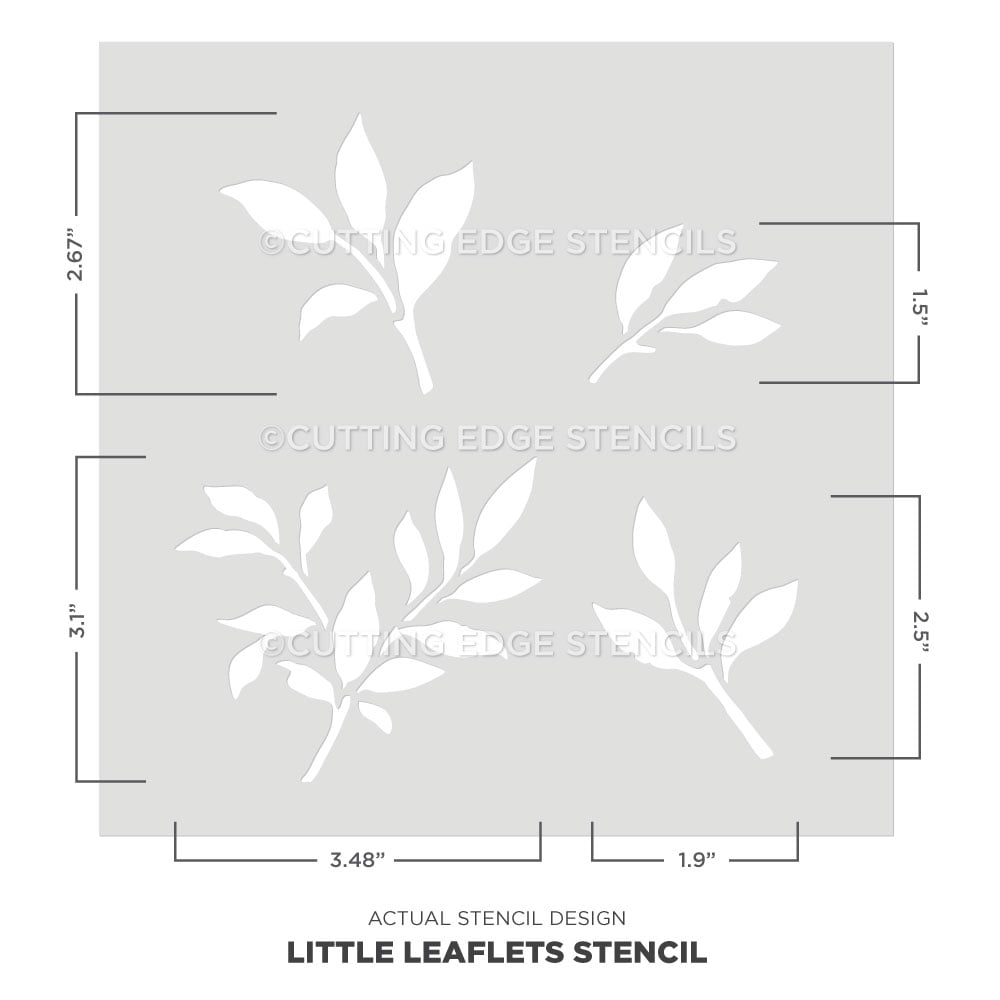 little leaflets stencil for walls