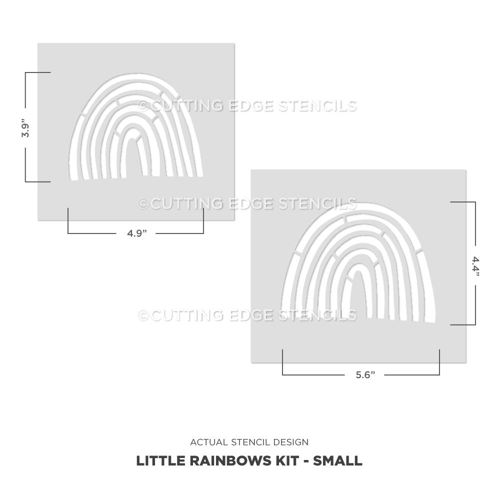 small little rainbow stencils actual image