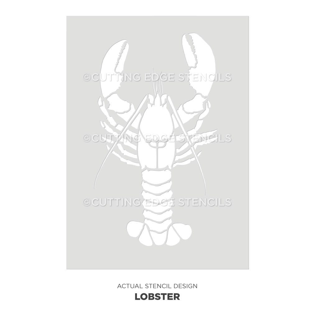 lobster wall stencil nautical decor