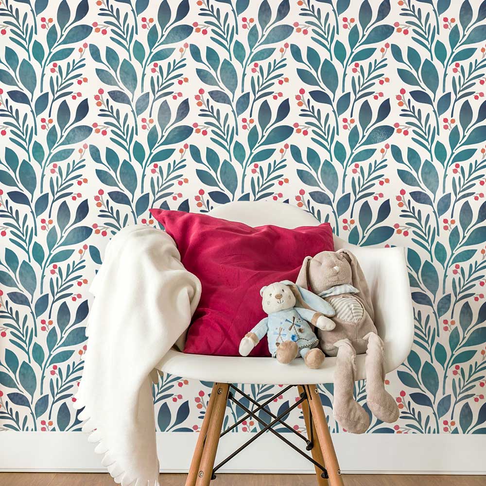 magnoila wallpaper stencils