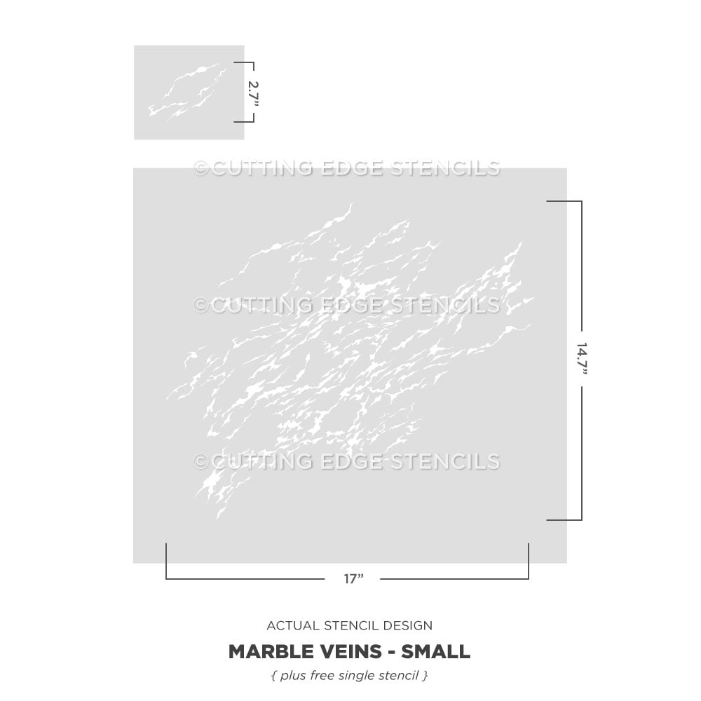 marble veins allover wall stencil small actual