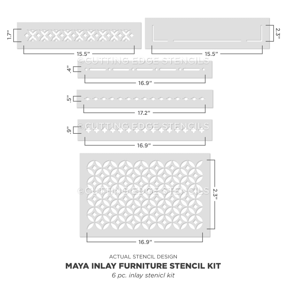 maya inlay furniture stencil kit actual image