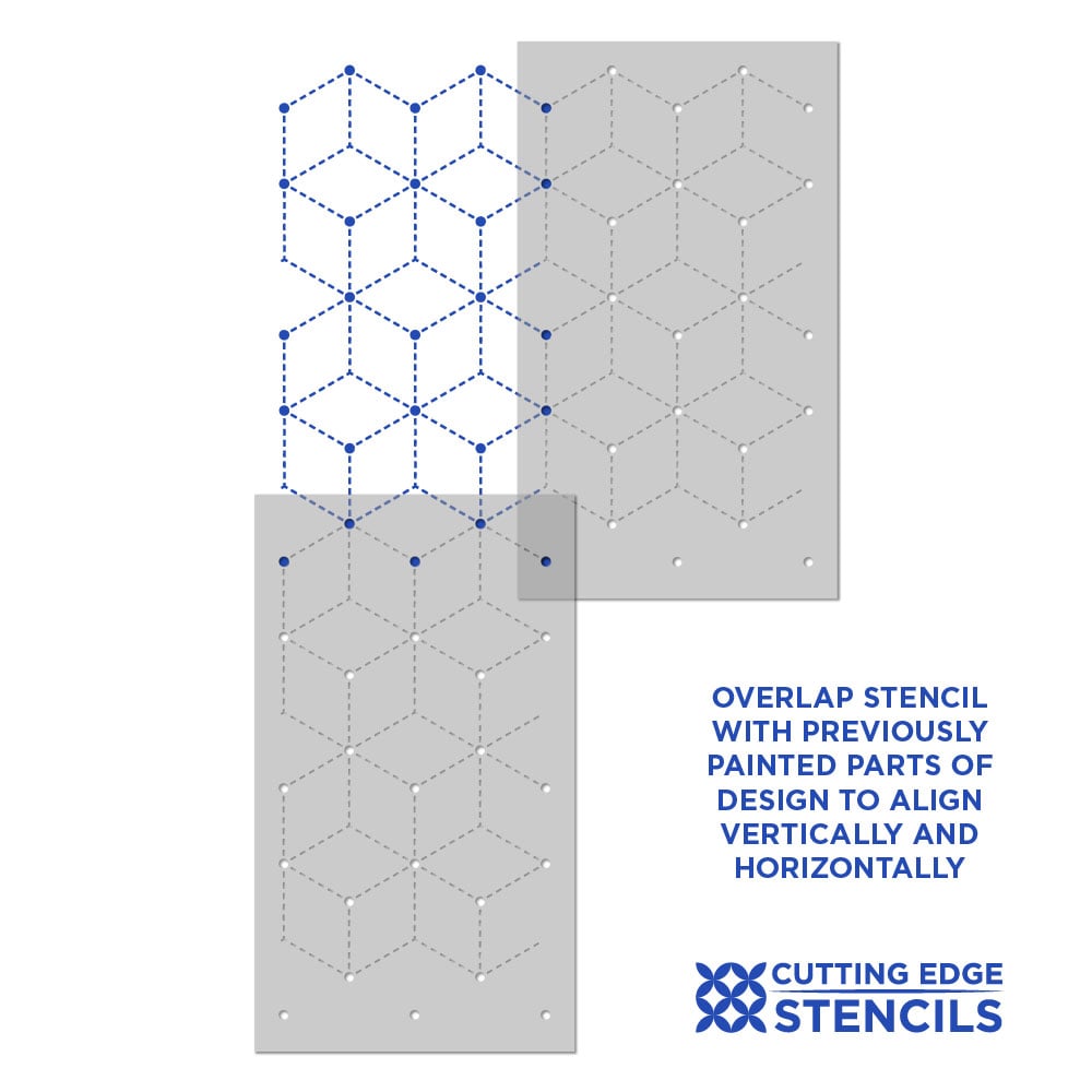 modern cube stencil alignment 