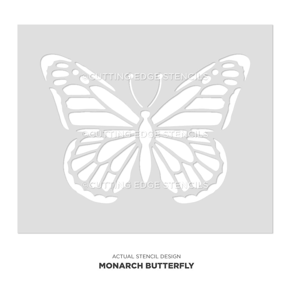 monarch butterfly stencil for walls