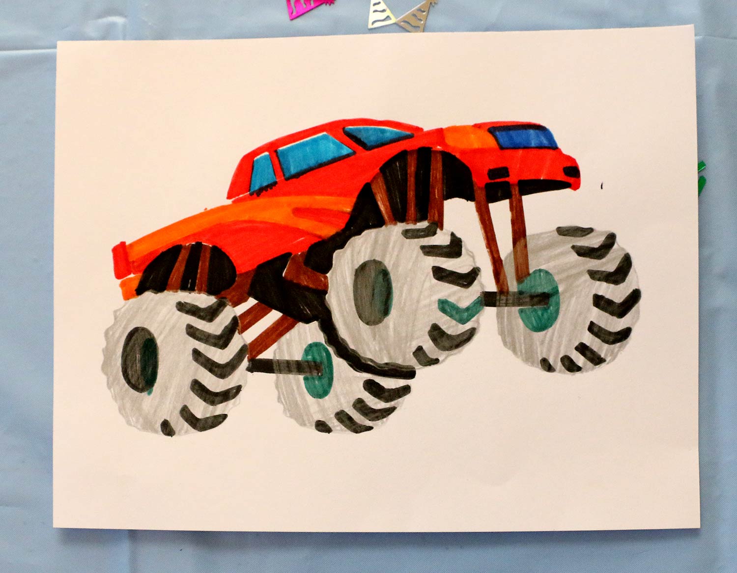 monster truck stencil