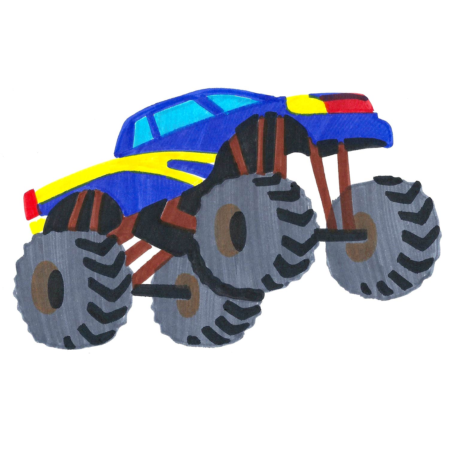 monster truck stencil