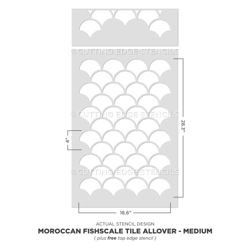 Moroccan-Fishscale-Allover-Tile-Stencil-Actual