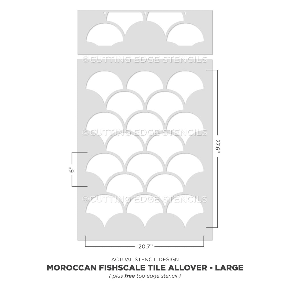 Moroccan-Fishscale-Stencil-Allover-Wall-Pattern-Actual