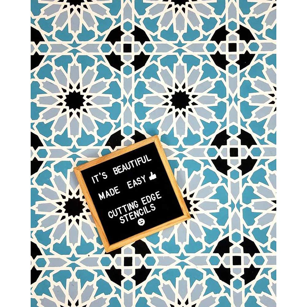 moroccan tile stencil