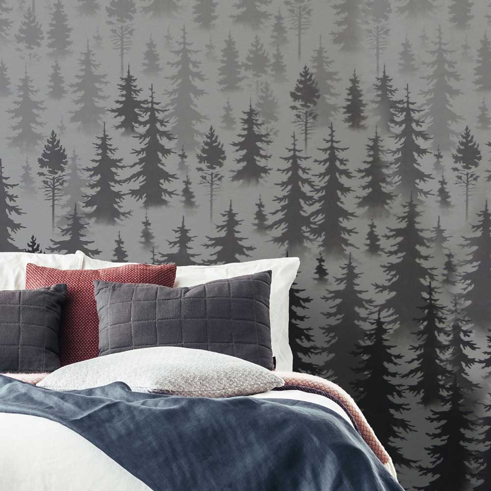 mountain pines wall mural bedroom