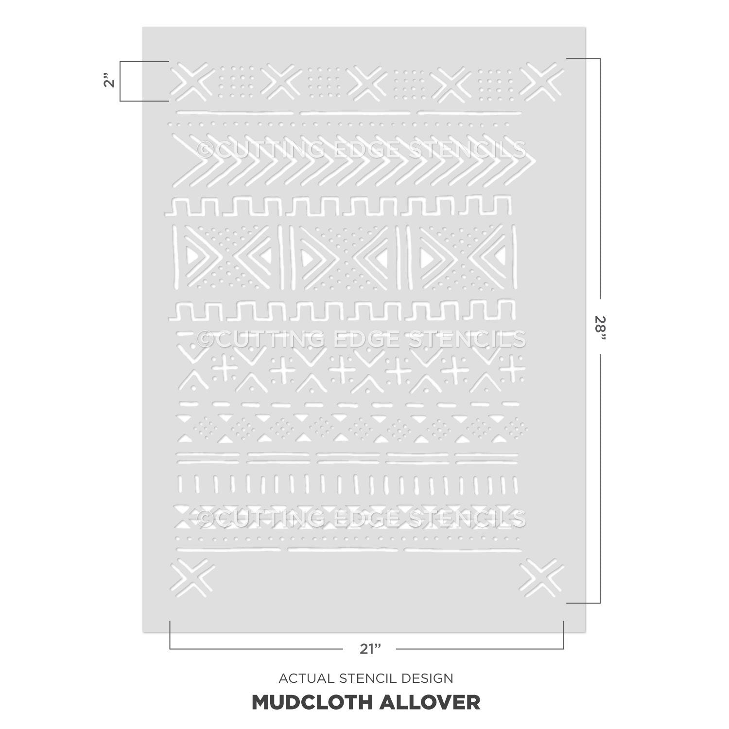 mudcloth stencil for walls