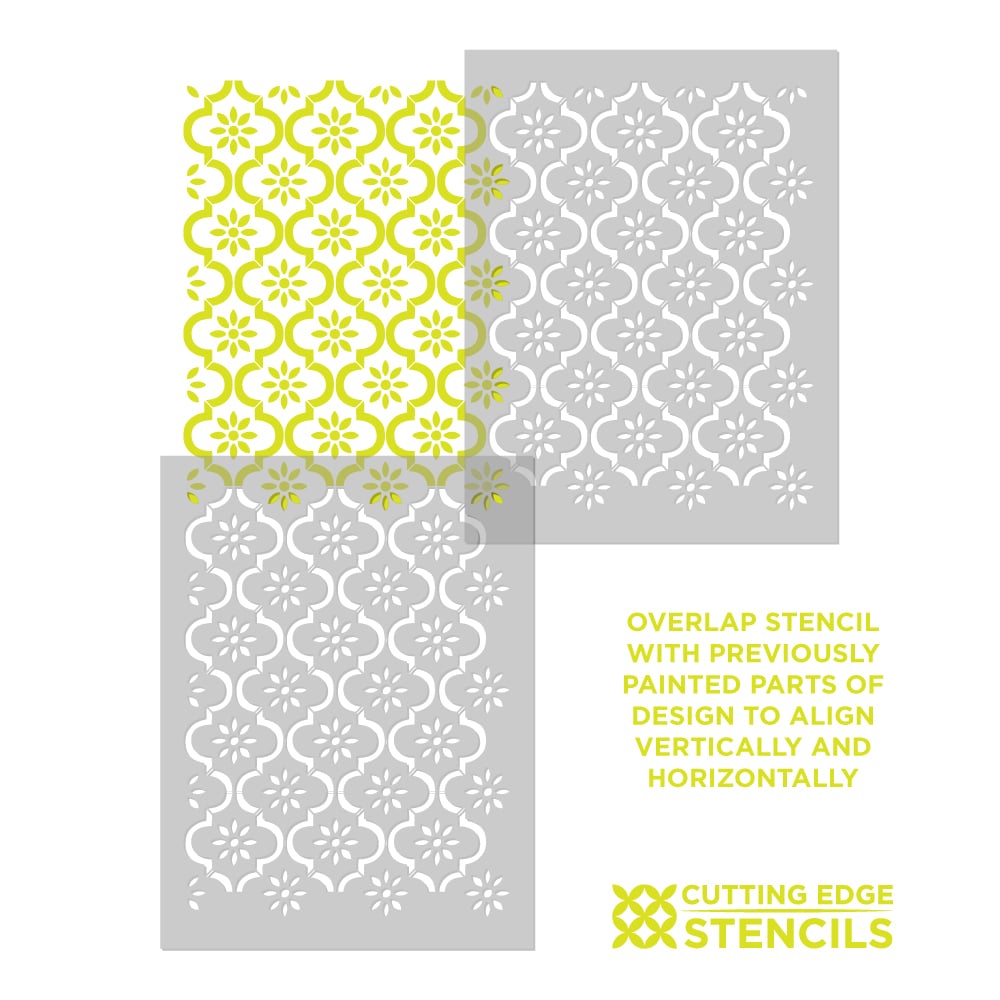 Myriam Moroccan Stencil for DIY Painted Walls, Tile Floors and Furniture