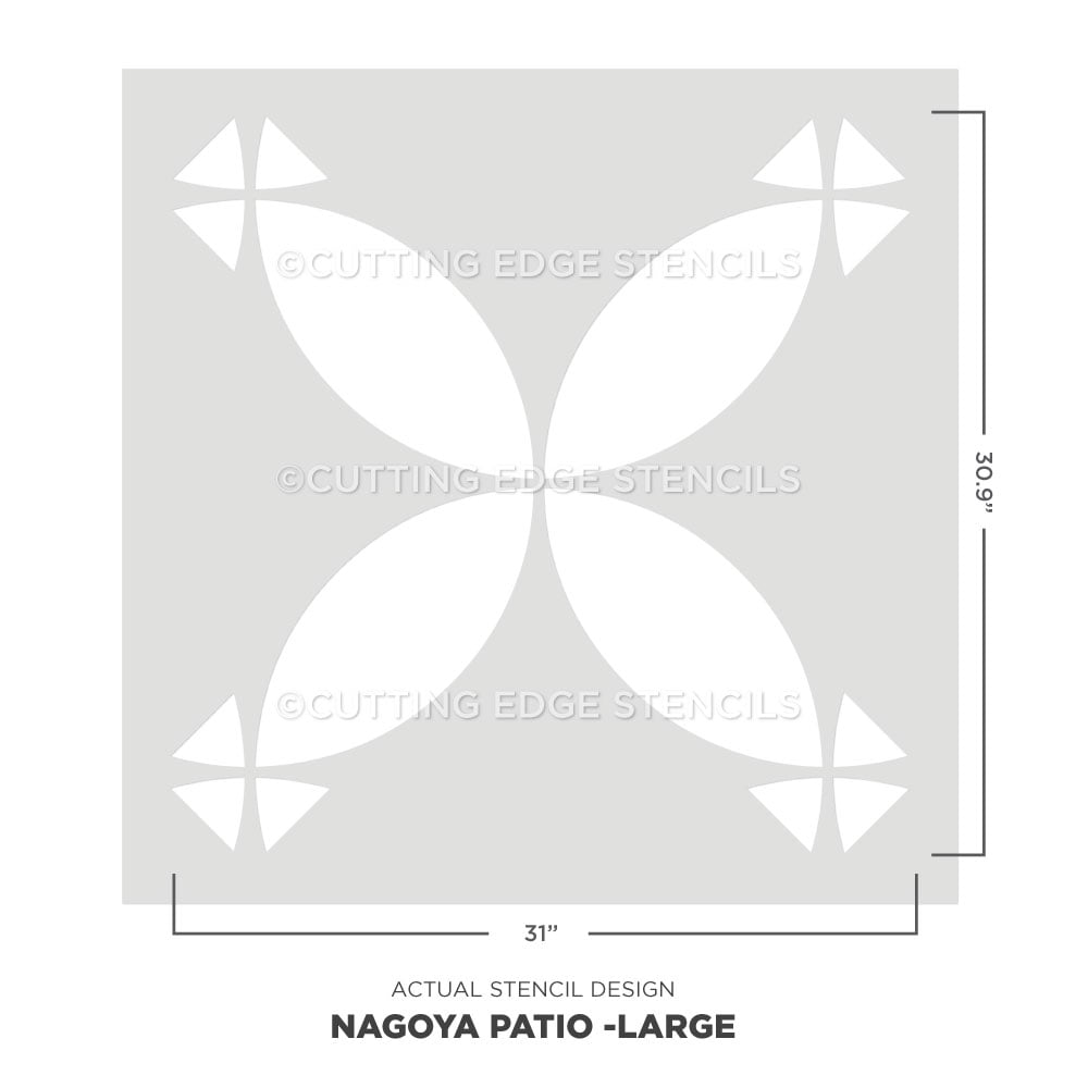 large nagoya concrete patio stencil