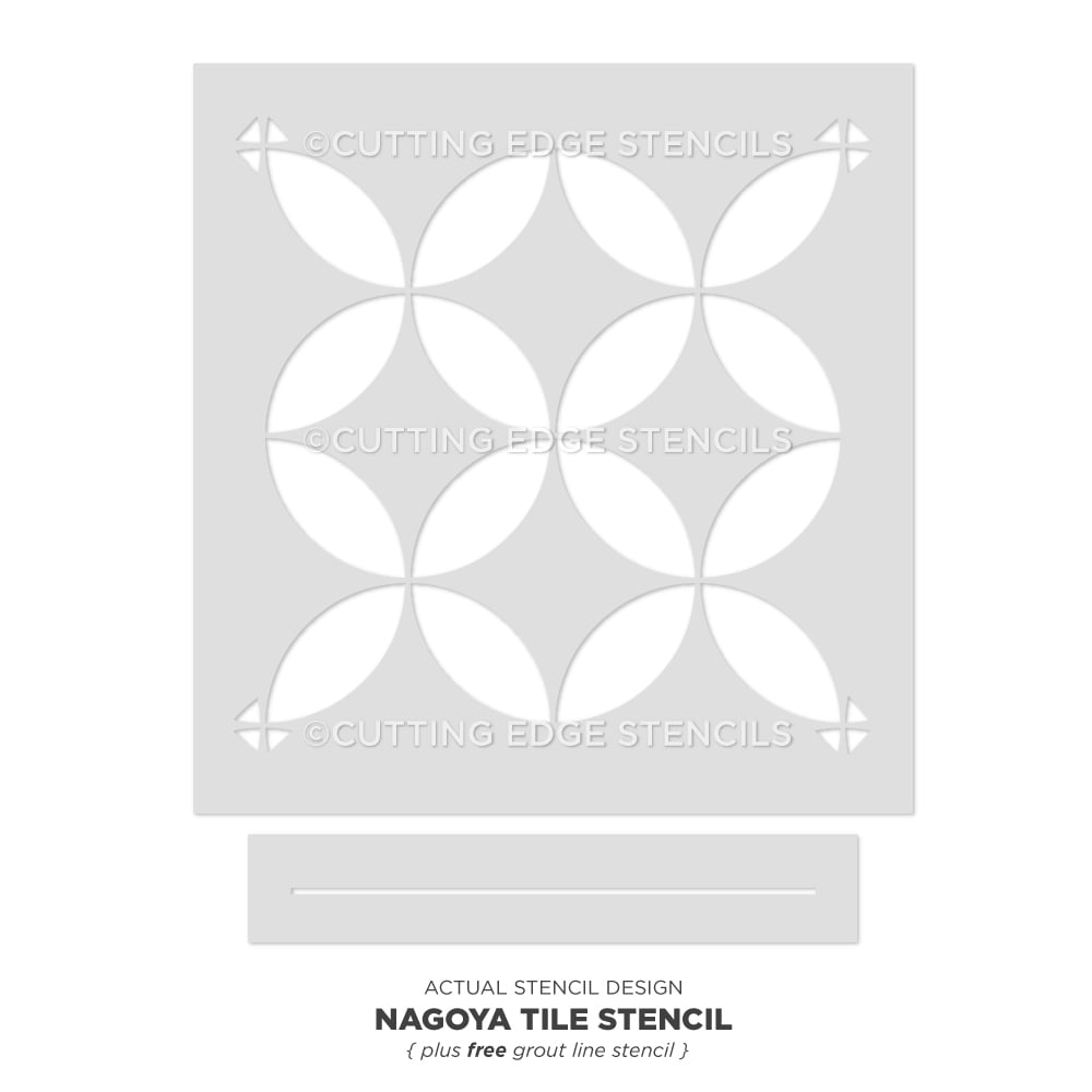 Nagoya Tile Stencil Size Medium