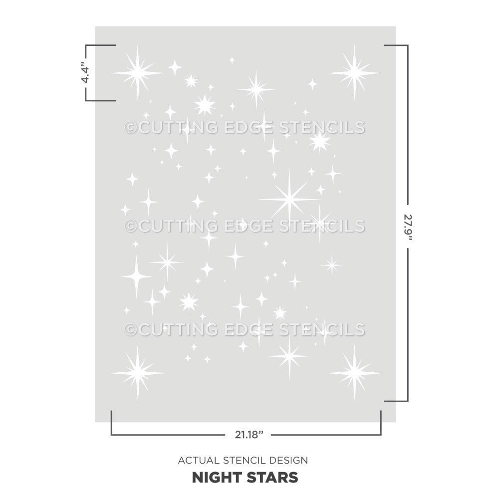 night stars wall stencil night sky actual image