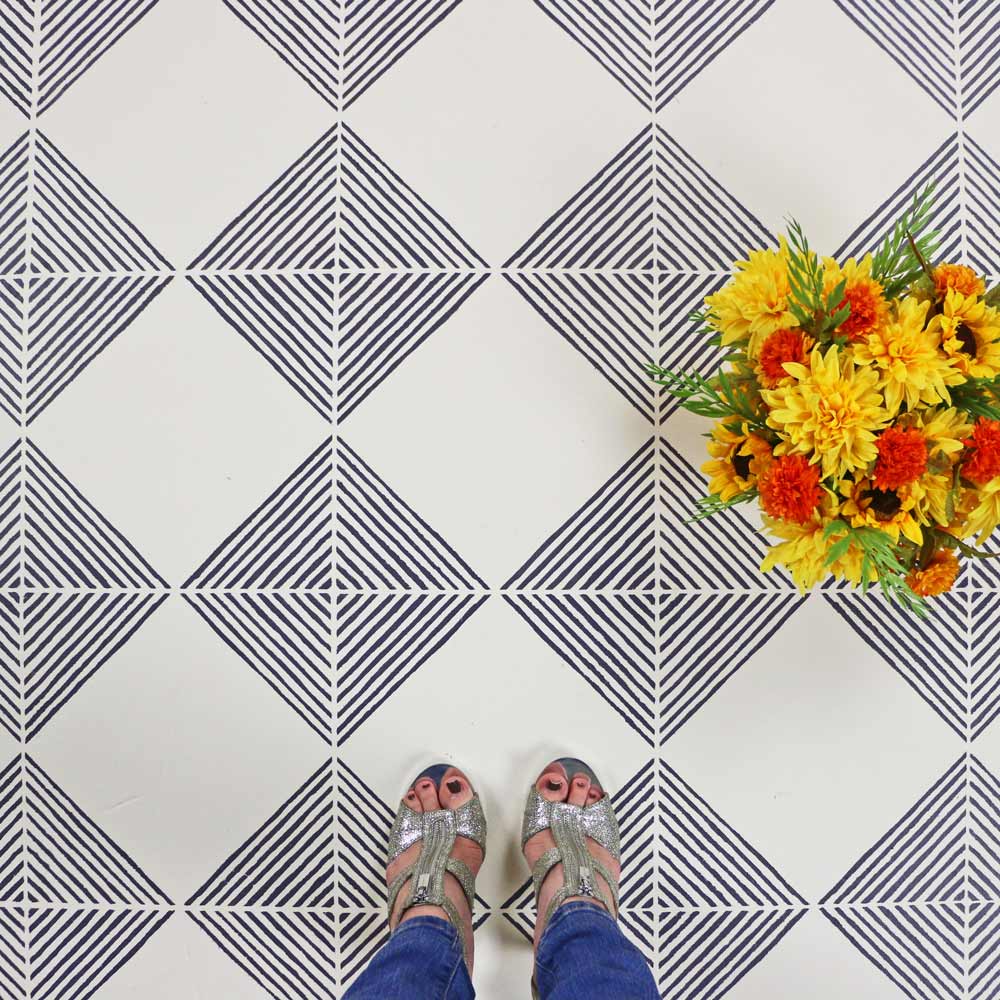 nola tile stenciled floor