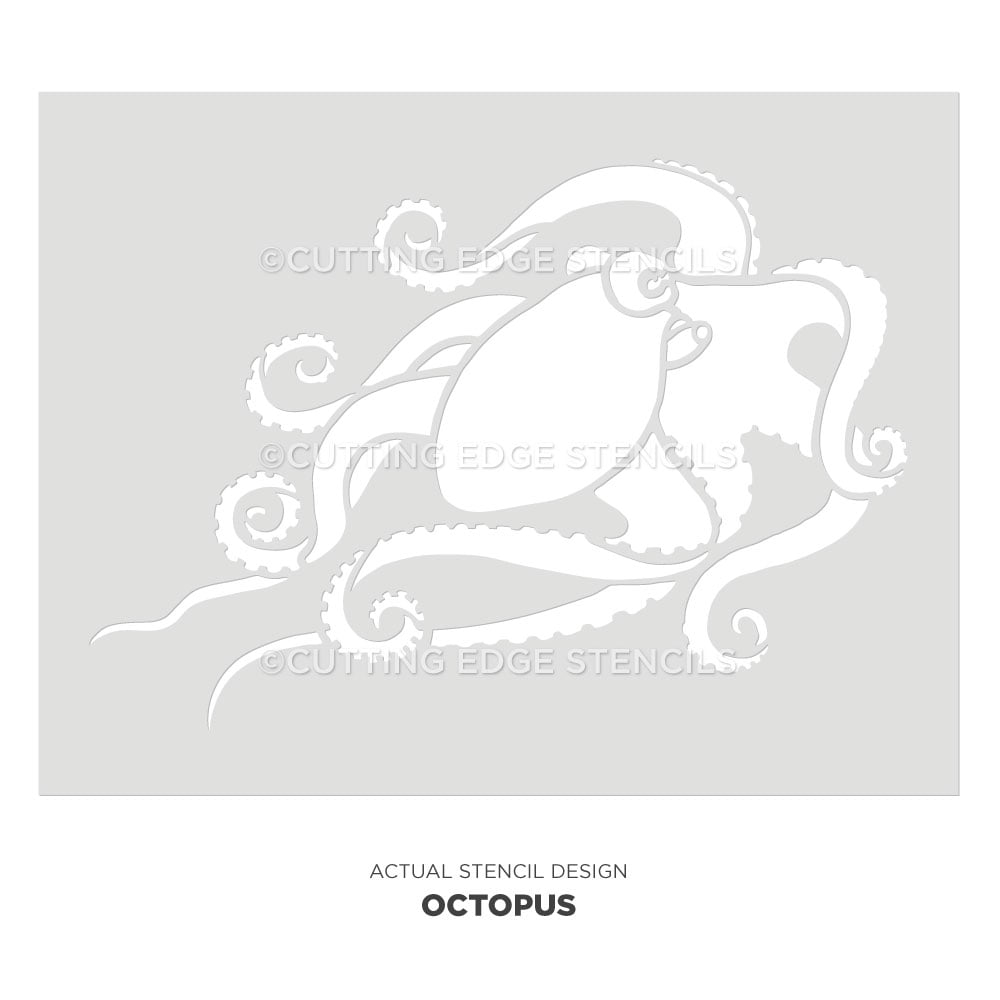 Octopus Nautical Wall Art Stencil