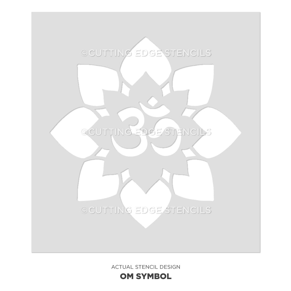 OM Symbol Stencil DIY Wall Art Stenciling