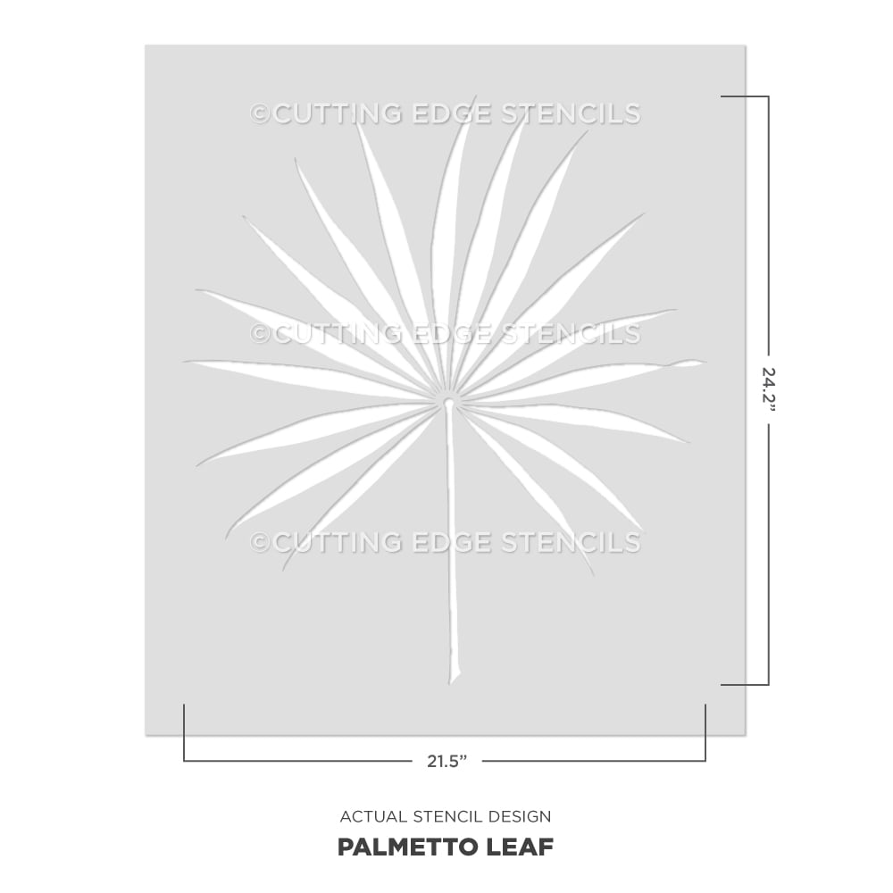 Palmetto Leaf Actual Stencil