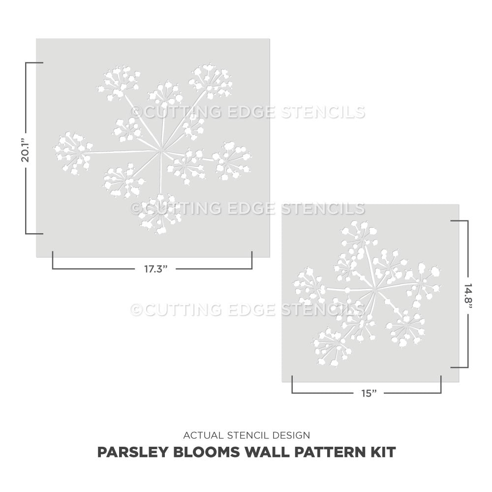 parsley bloom stencil design