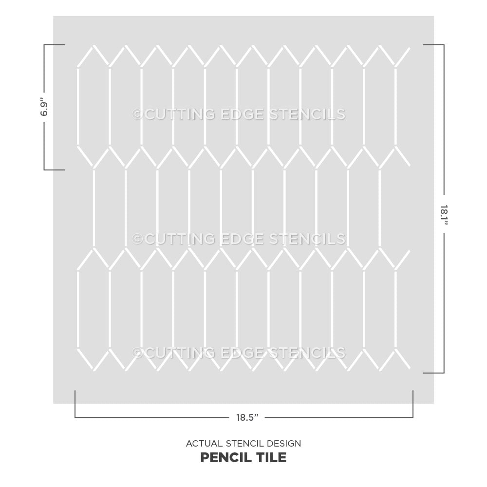 pencil tile stencil actual image