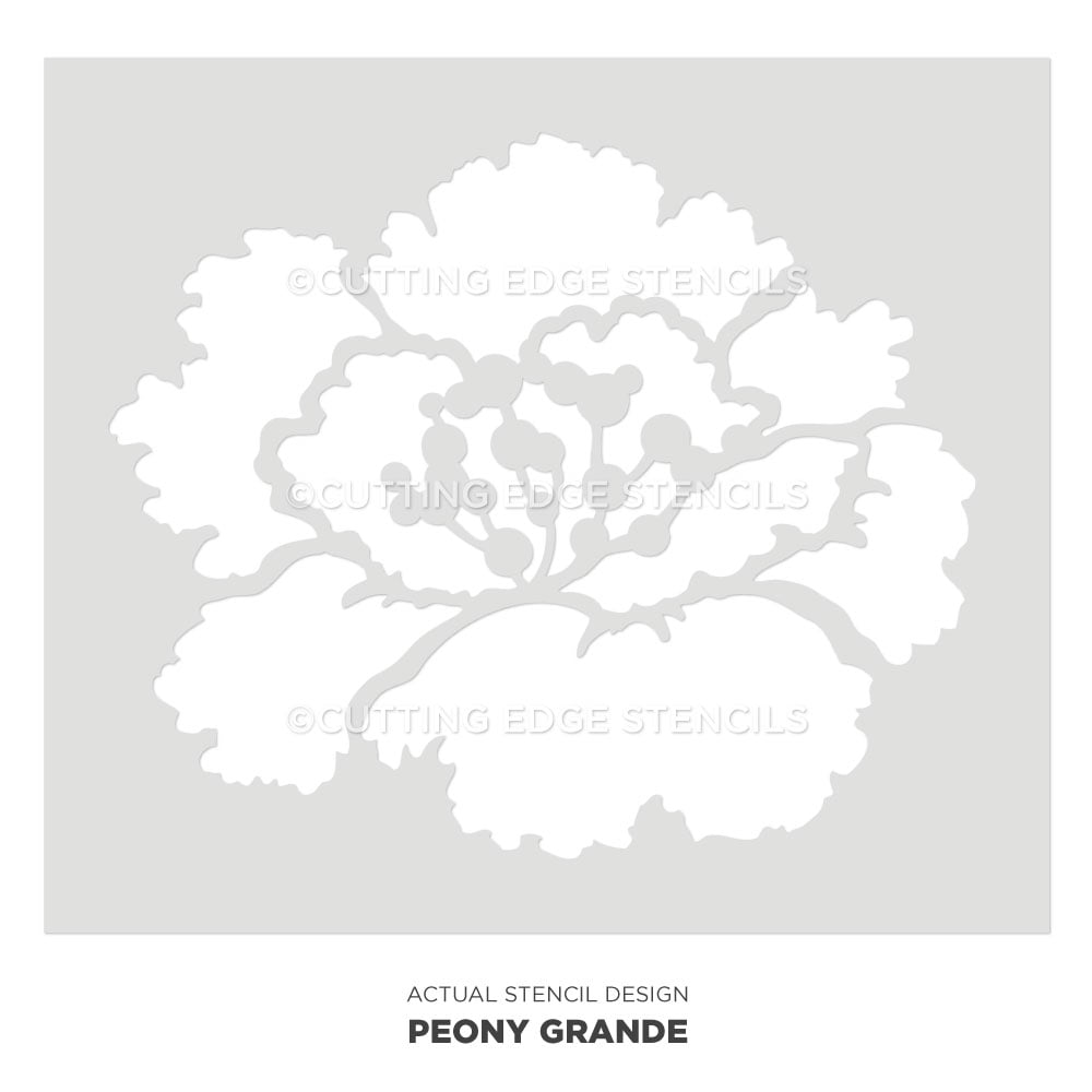 peony grande stencil design