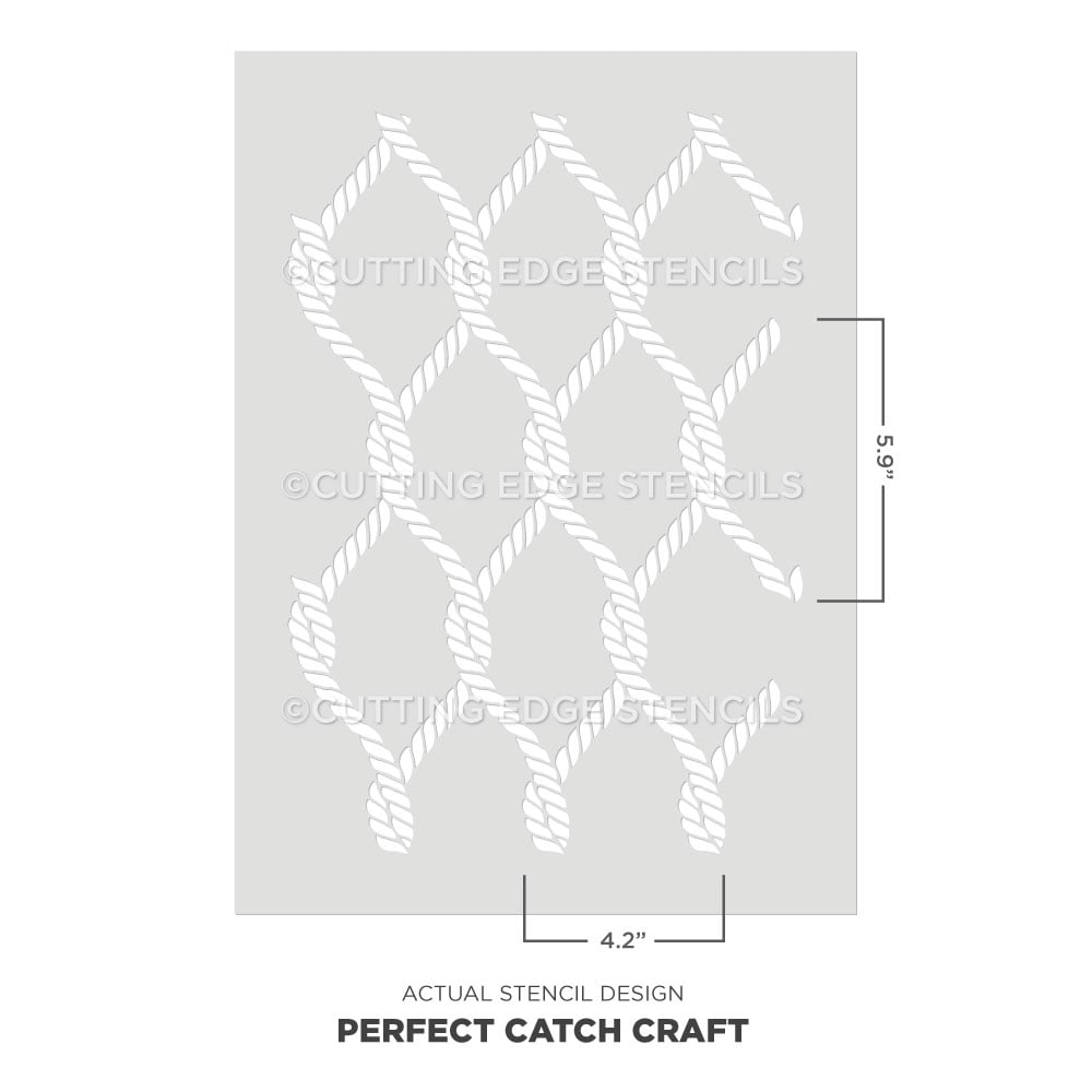 perfect catch craft stencil nautical ropes