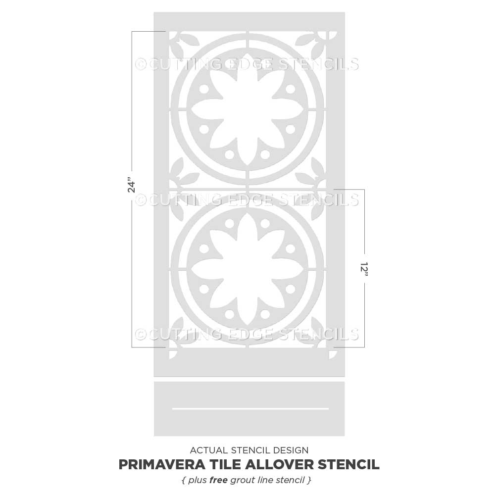 Primavera Tile Stencil